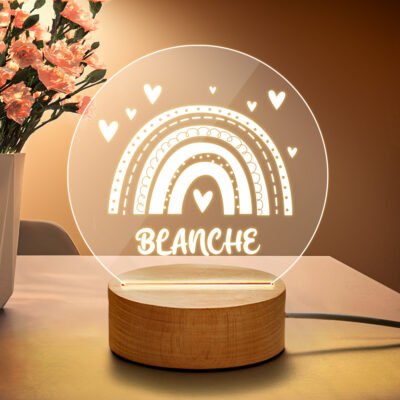 Personalized Rainbow Night Light