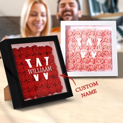 Personalized Flower Shadow Box