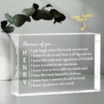 Engraved Crystal Name Glass Block
