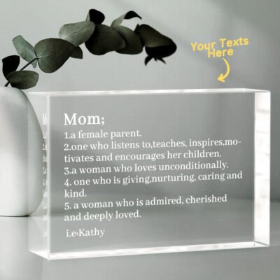 Personalized Crystal Glass Block