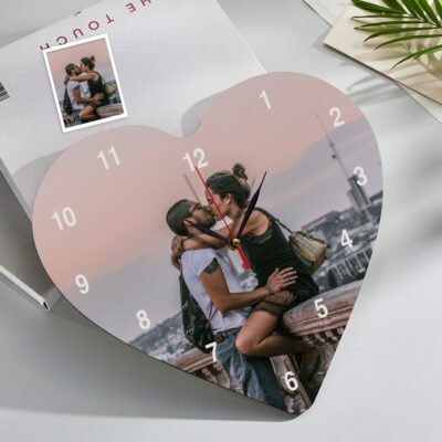 Custom Photo Heart Clock