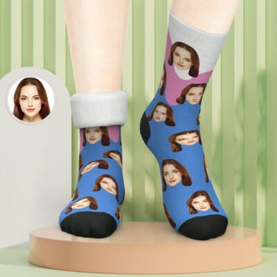 Personalized Ice Cream Socks | Custom Thick Winter Socks