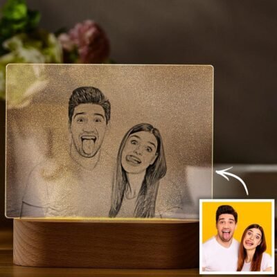 2D Engraved Photo Night Light