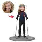 custom skiing bobblehead