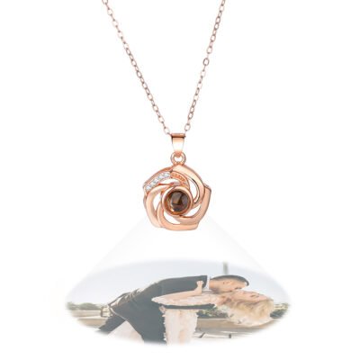 flower projection necklace