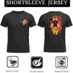 Two black short-sleeve jerseys shown front and back; front has a small Belgium 2026 logo, back features a bold Belgium graphic.