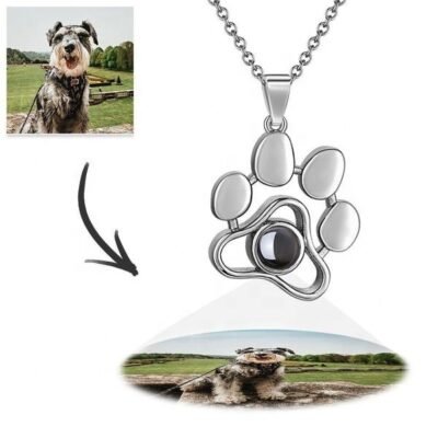 cat paw projection necklace