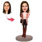 Girl Overcoat Bobblehead