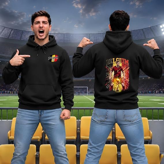 Belgium football everyday wear hoodie