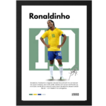 Brazil football fan gift frame
