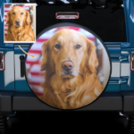 custom leather tire cover