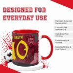 Football theme Belgium coffee cup