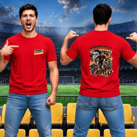 Mens Germany soccer daily wear tee