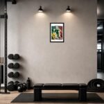 Soccer player wall frame Mexico