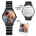 custom photo men's engraved watch
