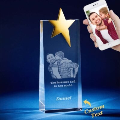 custom crystal star trophy