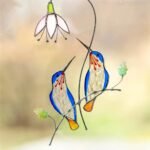 hummingbird stained glass